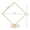 6.6ft Metal Rack Wedding Balloon Arch Set Gold Square Backdrop Stand Frame Rack